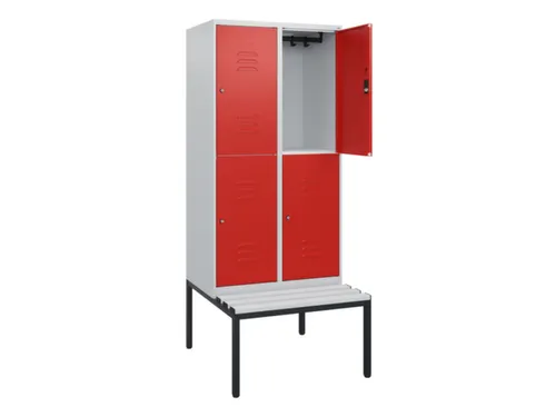 Dubbeldekse dekenkist,HxBxD 1950x800x815mm,2x2vak.,vak B 400mm