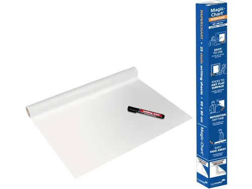 Legamaster Magic-Chart Clearboard Folie 60x80cm Transparant 25 vel