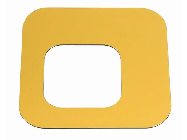 Oplegdeksel,V. Afvalbak 1X60L,Vierkant,1Opening,Staal,Geel