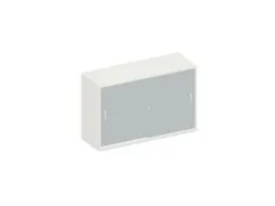 Schuifdeurkast 770x1200x430mm Decor Romp Wit Decor Front Lichtgrijs