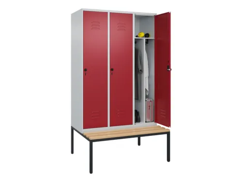 locker voor scheiding van kleding,HxBxD 2120x1200x815mm,3vak