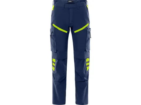 Fristads 2653 POLY broek, marineblauw/fluo geel, maat C46, per stuk