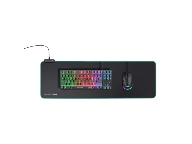 GXT 764 Glide-Flex XXL Muismat met RGB-verlichting 93x30cm zwart
