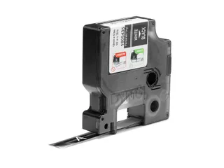 Labeltape Dymo Rhino 18054 Vinyl 12mmx5.5m Wit Op Zwart - 4