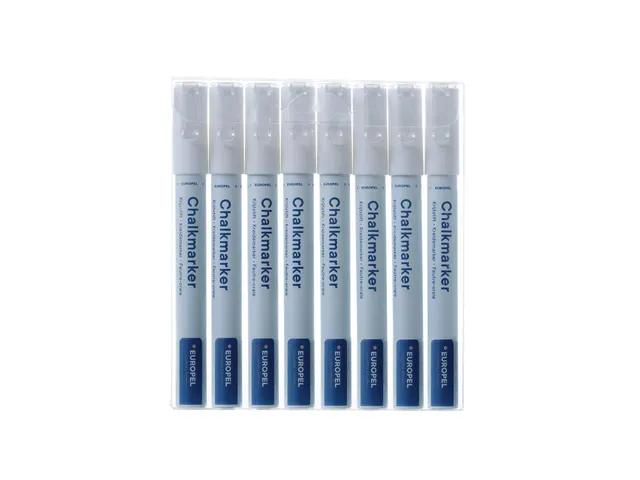 Krijtstift Europel 1-3mm wit etui 8 stuks