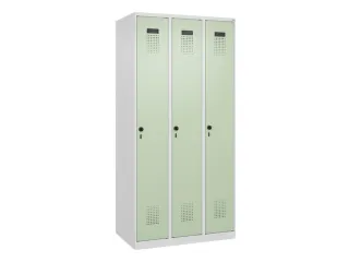 locker,HxBxD 1850x900x500mm,3vak,vak B 300mm,draaigrendel - 3