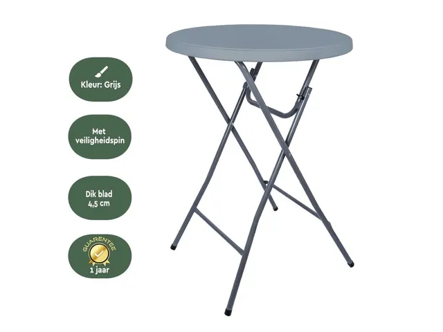 Table haute pliable BT200 80cm gris