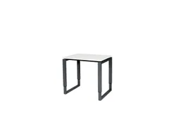 Domino Plus Bureau Hoogte Verstelbaar 800x600mm Wit 25mm Zwart O-Poot