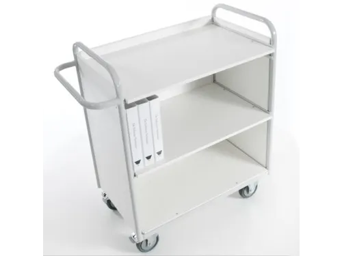 Dossierwagen 150kg 3 Etages H 1070mm 800x490mm Ral7035