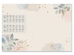 Designonderlegger Sigel Pastel Garden 25/26. 59.5x41cm 30 vel 80 grams
