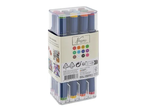 Alcoholmarker Nassau Arts duopunt 12 stuks assorti