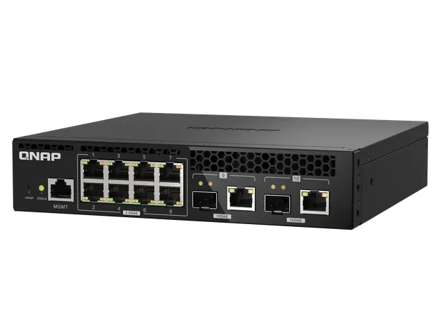 8x RJ45 2.5GbE, 2x 10GbE SFP+/RJ45 Combo, Web Managed, 100-240VAC, 50/