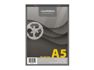 Schrijfblok Aurora A5 lijn 80 vel 80gr geel - 1