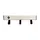 Pro-line Wandgarderobe 3 Haken Grijs zwart