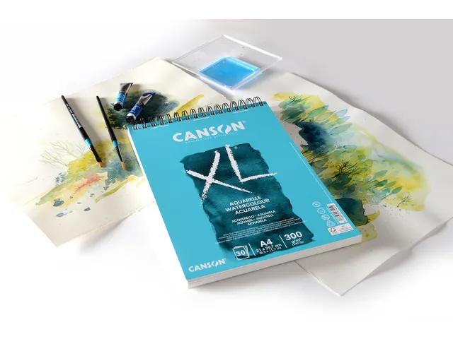 Aquarelblok Canson XL A4 30 vel 300gr spiraal