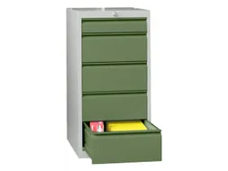 ladekast 1000x500x600mm 7laden cilinderslot RAL7035 front RAL6011