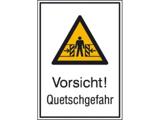 waarschuwings-combibord,v. binnen/buiten,Pas op! Knelgevaar - 1