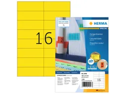 HERMA 4256 Gekleurde etiketten A4 105x37mm Geel 1600 stuks