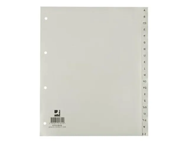 Tabbladen Set A-Z PP A4 4-Gaats 20 Tabs Grijs