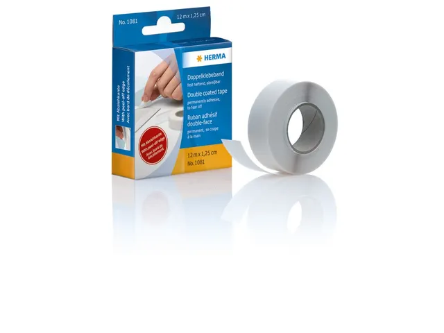 Herma 1081 Dubbelzijdig Tape 12mm Vast Hechtend