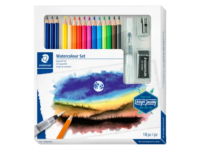 Kleurpotlood Staedtler 146 Design Journey Aquarel 18-delig