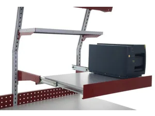 uittrekbaar legbord,v. paktafel,HxBxD 140x1000x500mm,RAL 9006/RAL 3003 - 2