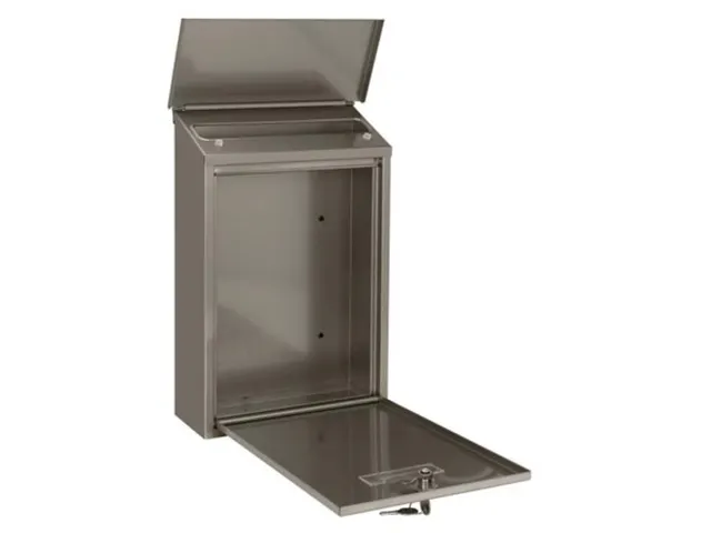Brievenbus Berlin Inox met naamplaatje incl. 2 sleutels 36.5x27x10cm