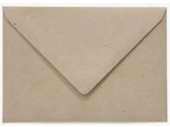 Envelop Papicolor EA5 156x220mm recycled fluting kraft grijs pak à 6