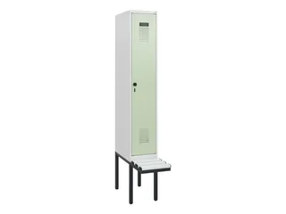 locker met bank,HxBxD 1950x300x815mm,1vak,vak B 300mm,draaigrendel - 2