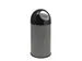 Poubelle à ouverture Push avec liner 40 litres gris métallisé/noir