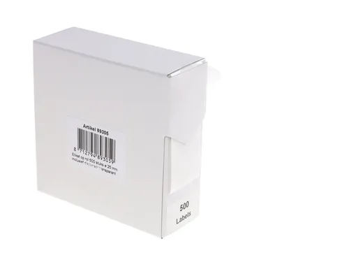 Etiket Rillprint 25mm 500st op rol transparant