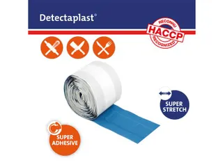 Detectaplast 8256 Textielpleister Elastisch Blauw 8cm x 5 meter - 2