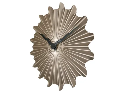 Metalen wandklok - 40cm - Stille klok - Bruin - Metaal - NeXtime "Sunn