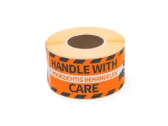 Verpakkingsetiketten 46x125mm Op Rol Handle With Care 250 Stuks