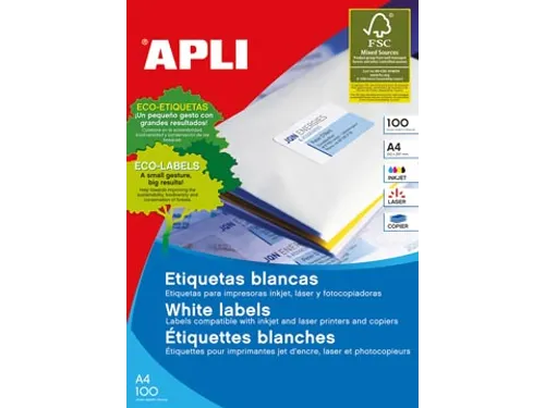 Witte Etiketten 105 X 424 Mm (Bxh) 1.400 Stuks (1277)