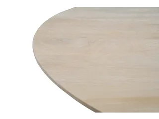 Vergadertafel Harper 130cm Rond Mango Naturel Spinpoot Zwart - 4