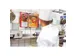 Support mural Rouge 10 pochettes 5 onglets 500x350x120mm