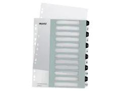 WOW printbare index, 12 tabs, zwart-wit