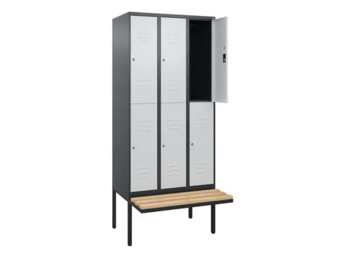 Dubbeldekse dekenkist,HxBxD 2120x900x815mm,3x2vak.,vak B 300mm