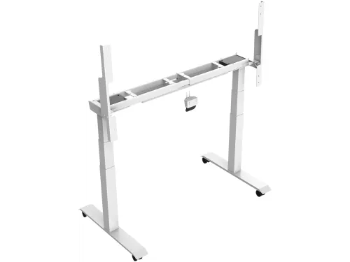 Elektrisch Verstelbaar Verrijdbaar Zit Sta Bureau Frame Wit 110-190cm