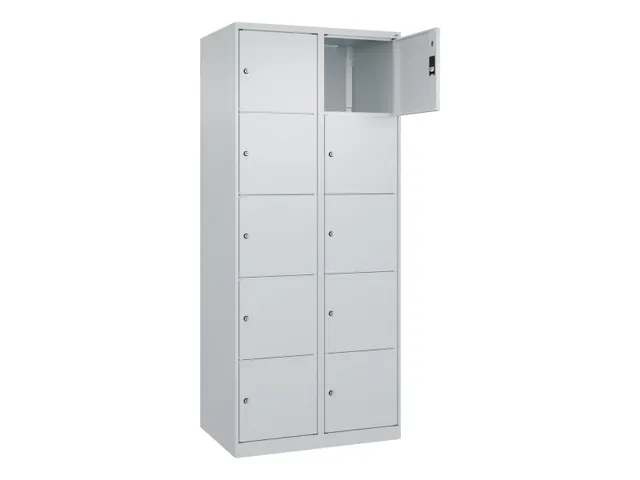 lockerkast,HxBxD 1850x800x500mm,2x5vakken,vak B 400mm,cil.-slot