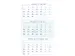 Driemaandskalender, Wandmodel, 300 x 600 mm, 4 talen, 2022