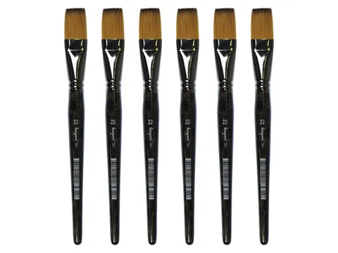 Penseel Kangaro Serie 341 plat Nr. 22 synthetisch doos 6 stuks