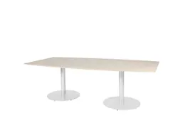 Linesto Vergadertafel Vaste Hoogte 240x120 Ton Robson Eiken 25mm Wit