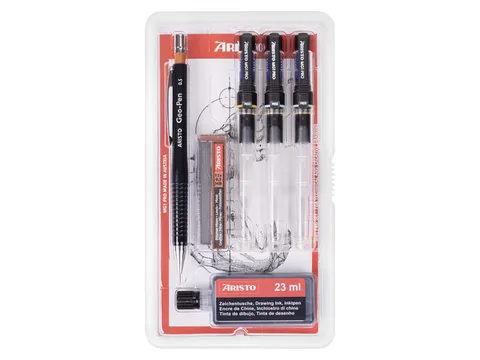 Tekenpen PRO Aristo College-set 6-delig 0.25-0.35-0.50mm tekenpennen,