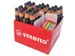 Whiteboardpotlood STABILO MARKdry incl 2 slijpers zwart classpack 30st