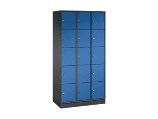 lockerkast,HxBxD 1950x920x500mm,3x5vakken,cil.-slot,sokkel - 2