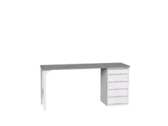 werkbank,HxBxD 930x2000x600mm,linoleumblad,2voeten/1container