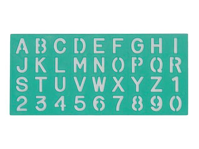 Lettersjabloon Linex hoofletters/letters/cijfers 30mm | Tekensjablonen.nl