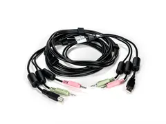 Vertiv Avocent CBL0135, 3 m, USB, USB, USB, 1-USB, 2-3.5mm, 1-USB, 2-3